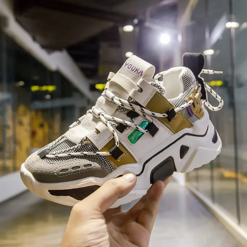 Женские массивные кроссовки на платформе 5 см повседневная обувь из