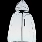 Светоотражающая куртка для мужчин и женщин, повседневная Водонепроницаемая ветровка с капюшоном в стиле хип-хоп, уличная одежда с принтом, блестящие ночные куртки, 5XL