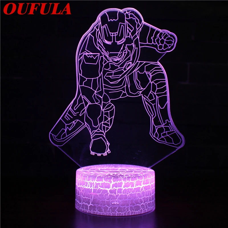 

Ночники светодиодные, новинка, 3D лампа, милая игрушка, подарок, 7 цветов, абстрактная графика, мультфильм, атмосферная лампа для детской комн...