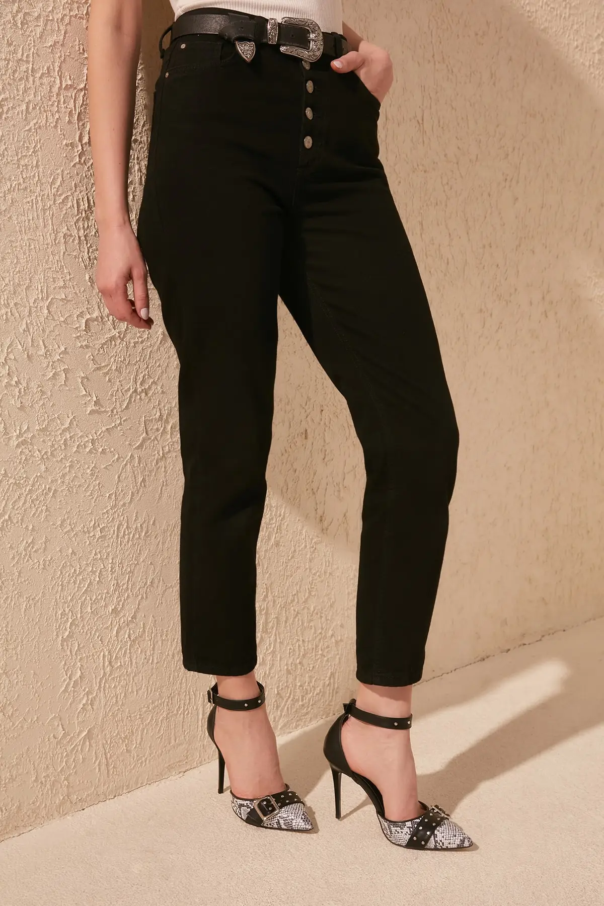 Женская Классическая обувь на каблуках со змеиным принтом Обувь TAKSS20TO0300|Женские