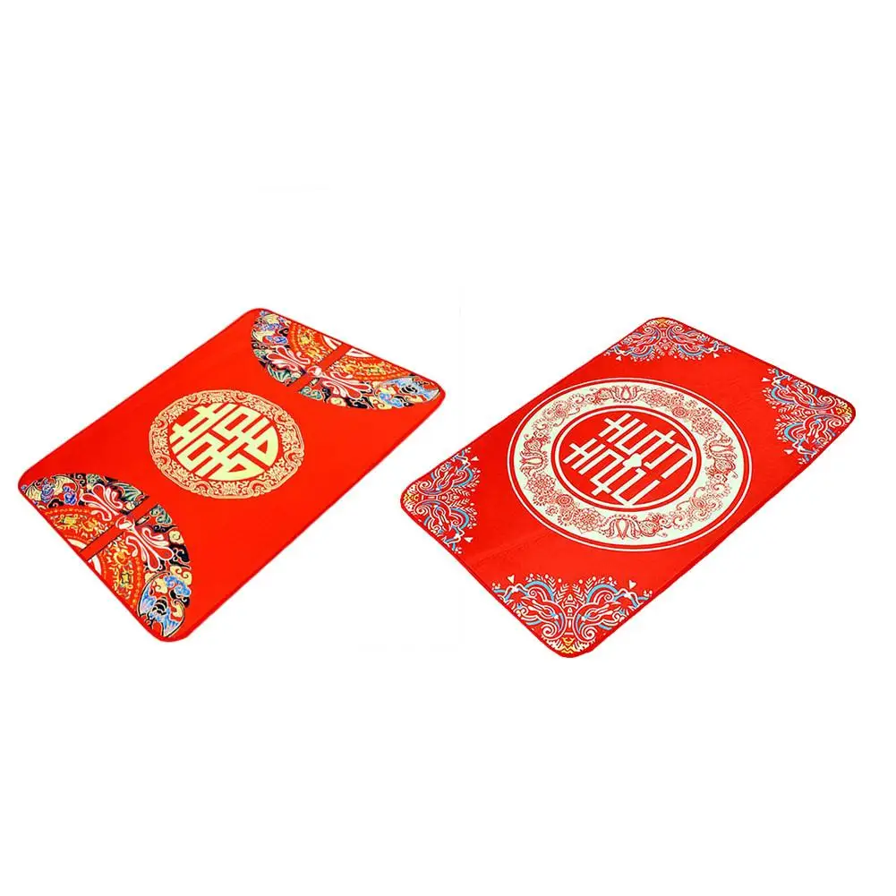Красный нескользящий коврик Свадебный в китайском стиле домашний для спальни