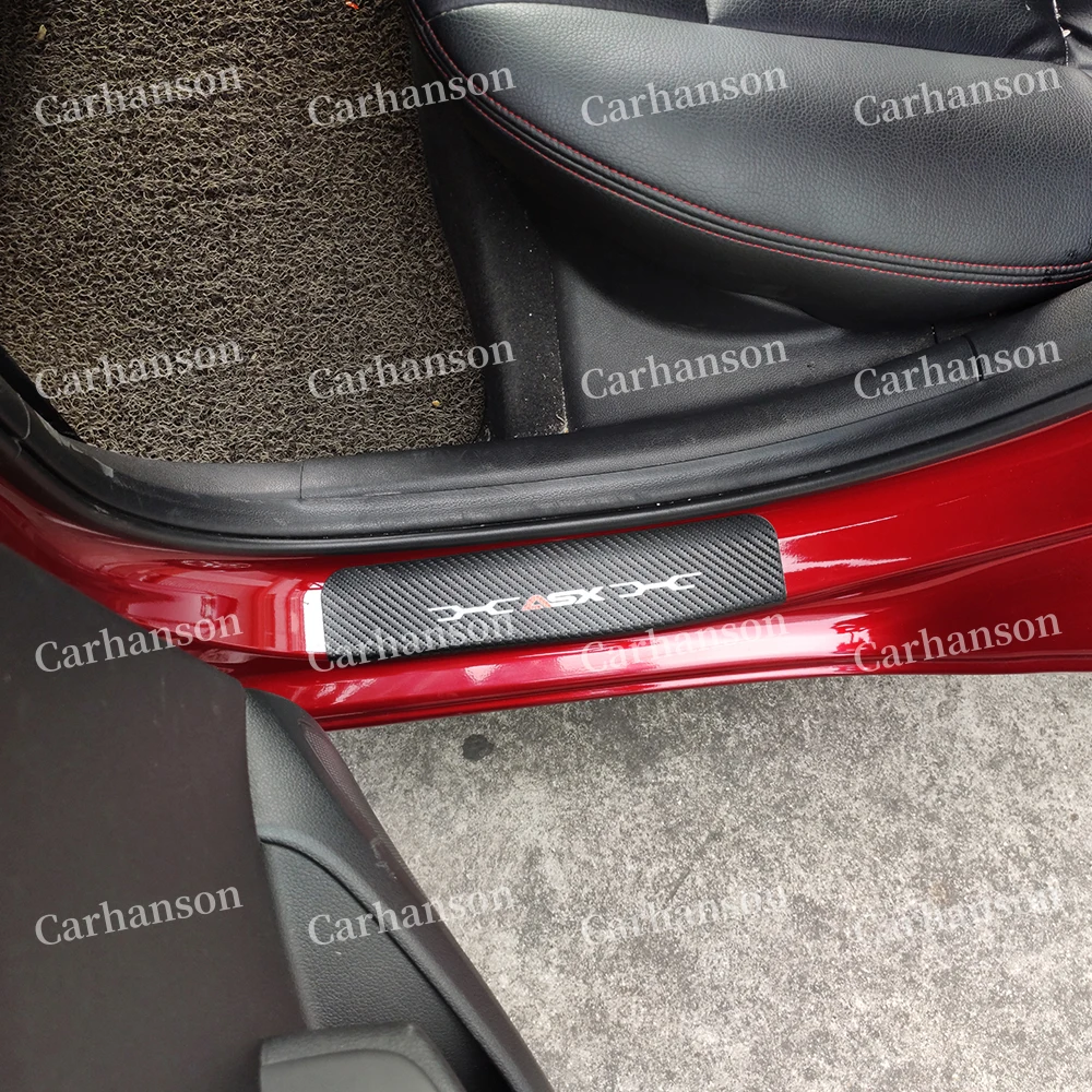 Углеродное волокно Текстура Кожа PU порог отделка педаль для Mitsubishi Asx аксессуары