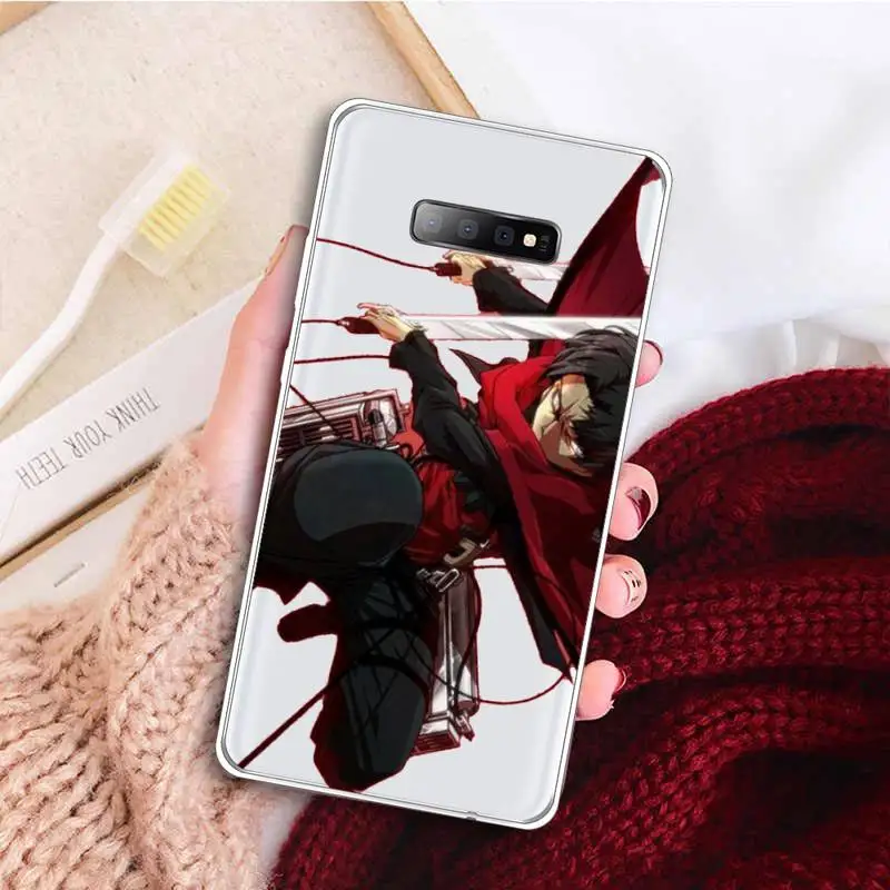 

Attack on Titan hot anime Phone Case Transparent For Samsung Galaxy A71 A21s S8 S9 S10 plus note 20 ultra
