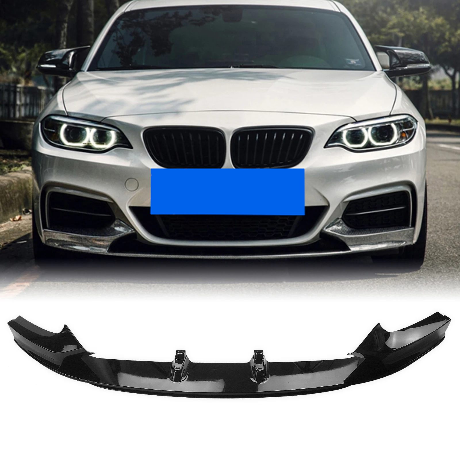 Передний спойлер бампера для BMW 2 серии F22 F23 230i M240i 220i 2014-2021 глянцевый черный автомобильный нижний кит лезвия доски сплиттера.