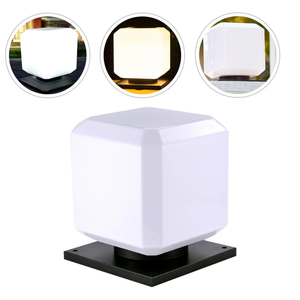 

1Pc Streetlamp Lampshade Square Shaped Lampshade Lighting Accessory (White)
