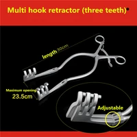 orthopedic instrument medical spine lamina vertebral body muscle opener 34 hook 28cm distraction forcep movable joint retractor