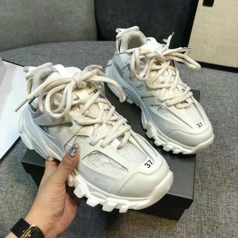 

Роскошные женские кроссовки из сетчатой кожи в стиле пэчворк, женская обувь для пар, кроссовки на платформе, женская обувь