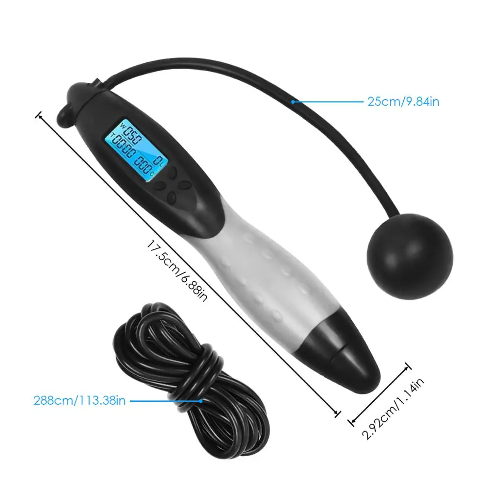 

1pc Digital Wireless Calorie Counter Skip Rope Sport Weights Exercise Fitness Body Building Jump Ropes With Digital Counter