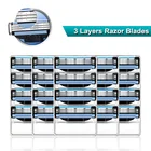 Бритвенные Лезвия для мужчин, подходит для GT 3 Turbo Sensitive, прямая бритва, 3-слойная безопасная бритва, кассеты со сменными головками