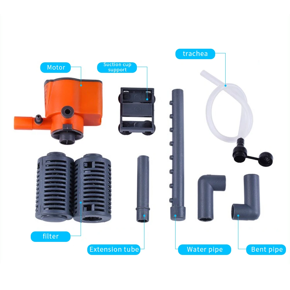 3 в 1 фильтр Вт/5 Вт внутренний аквариумный кислородные погружные насосы губчатая