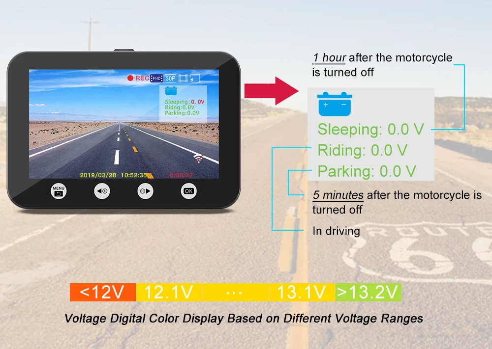 SYS VSYS P4.5 WiFi мотоциклетная видеорегистратор 1080P с двумя объективами Передняя и задняя 4,5 ''ЖК-водонепроницаемая мотоциклетная камера DVR система
