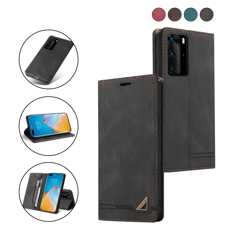 

Wallet Card Slot Leather Case For Huawei Honor 9X 9S 10 10X P40 P30 P20 Lite Pro P Smart Z Y5P Y6P Y7P Y7A Fashion Bracket Cover