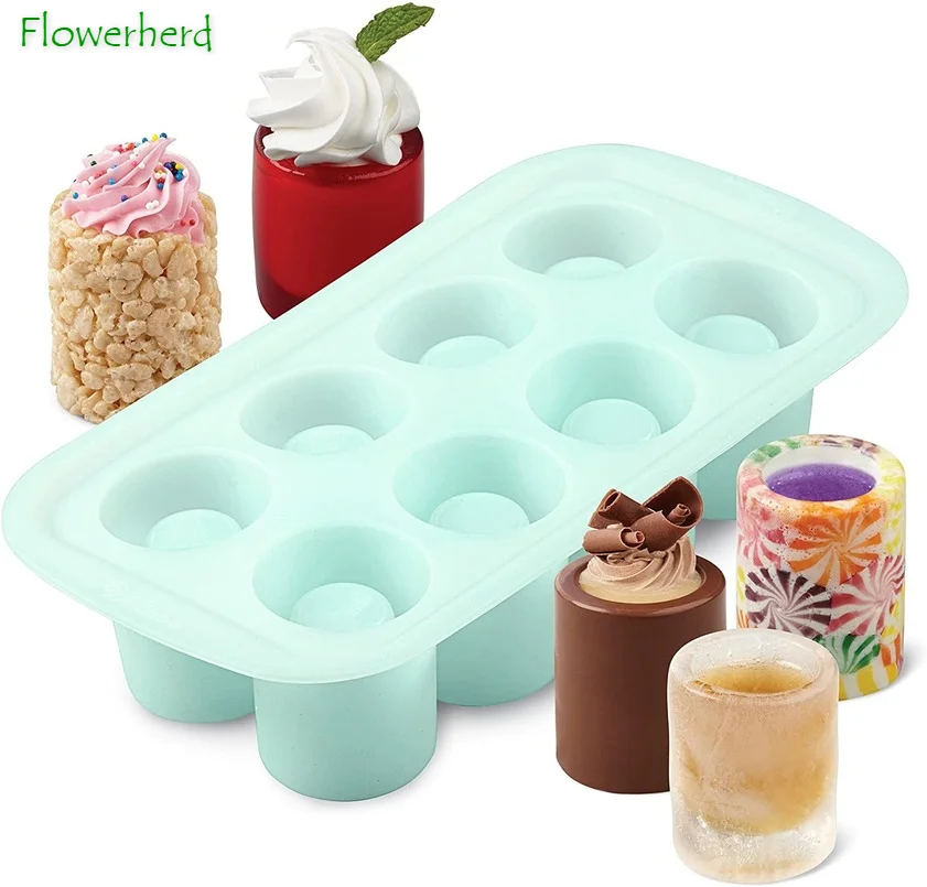 Круглая силиконовая стеклянная форма для выстрела 8 полостей мусс выпечка торта