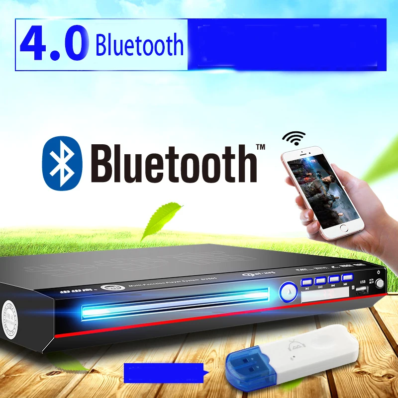 Kaolanhon 11 Вт-19 Вт 220 В с USB 4,0 Bluetooth плеер dvd-плеер EVD VCD CD плеер домашний аудио игровой плеер PAL/NTSC/Авто 2 канала