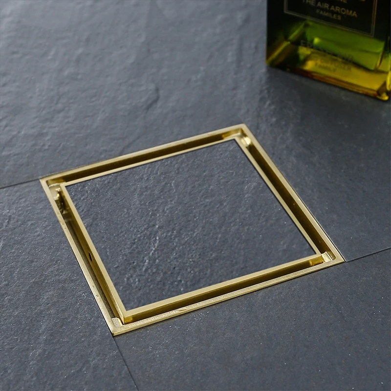 Латунный напольный Слив для душа матовый золотой сливной дезодорант ванной