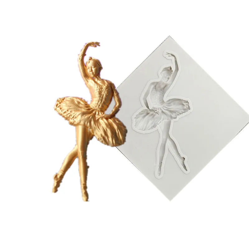 

1 pc Ballet silicone cake mold fondant mold cake decorating tools chocolate gmpaste mould cake molds FTM1283