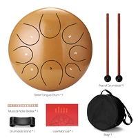 10 inch 8 tone steel tongue drum mini hand pan drums with drumsticks percussion musical instruments