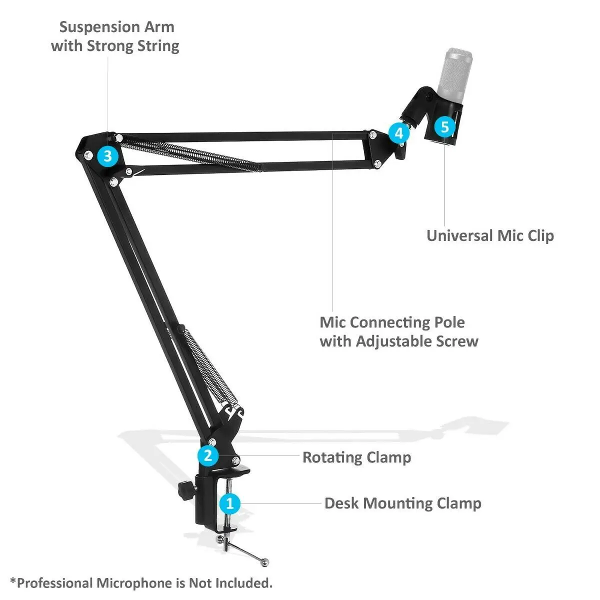 Студийный микрофон Подвеска стрела ножничный рычаг стенд для радио