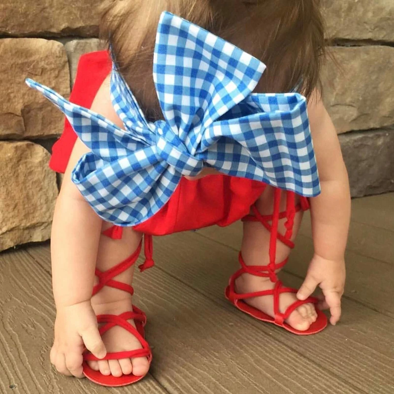 Сандалии из ПУ кожи для новорожденных девочек модные Нескользящие Симпатичные