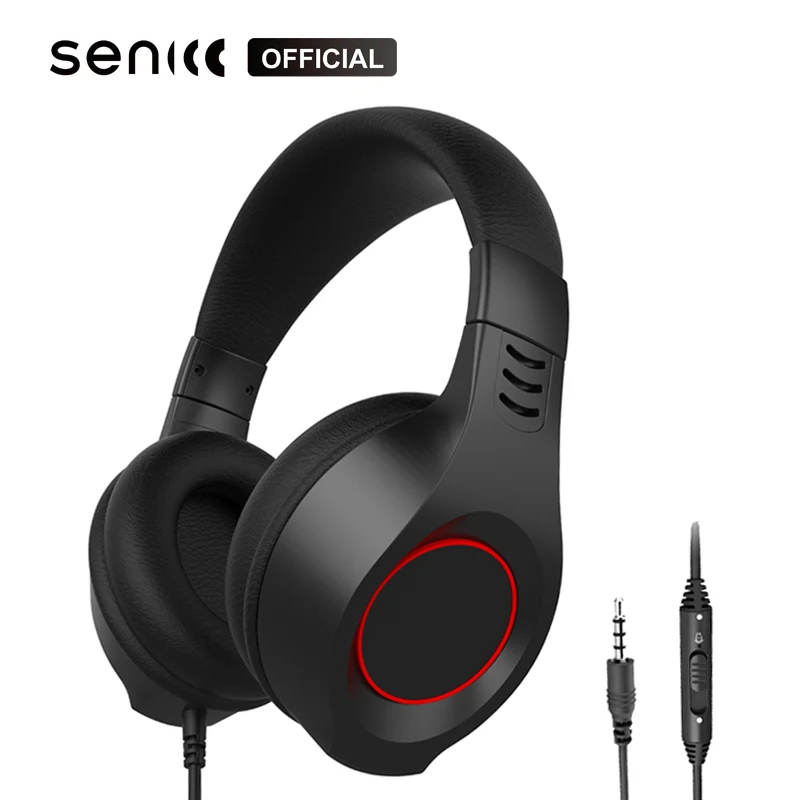 Игровые наушники SENICC A2I для PS4 Детская Музыкальная гарнитура с сильными басами