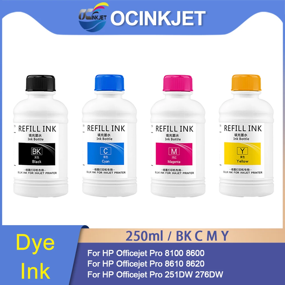 

4x250 мл чернила для заправки для HP 950XL 951XL для HP Officejet Pro 8100 8600 8610 8620 8630 8640 8660 8615 8625 251DW 276DW
