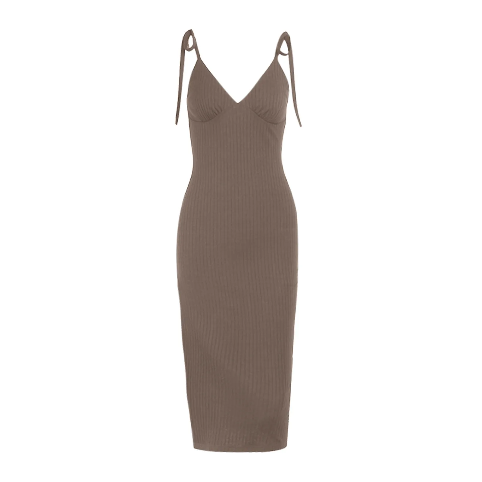 

Summer Ladies Bandage Pure Color Halter Sexy Sling Pure Color Nightclub Skirt Dress Sexy Bandage Back Elegant Temperament F4