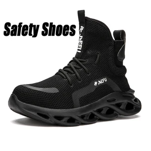 Safety Shoes Men Light Steel Toe Anti-smashing Anti-piercing Insulated Work Boots Breathable Comfortable Indestructible Sneakers