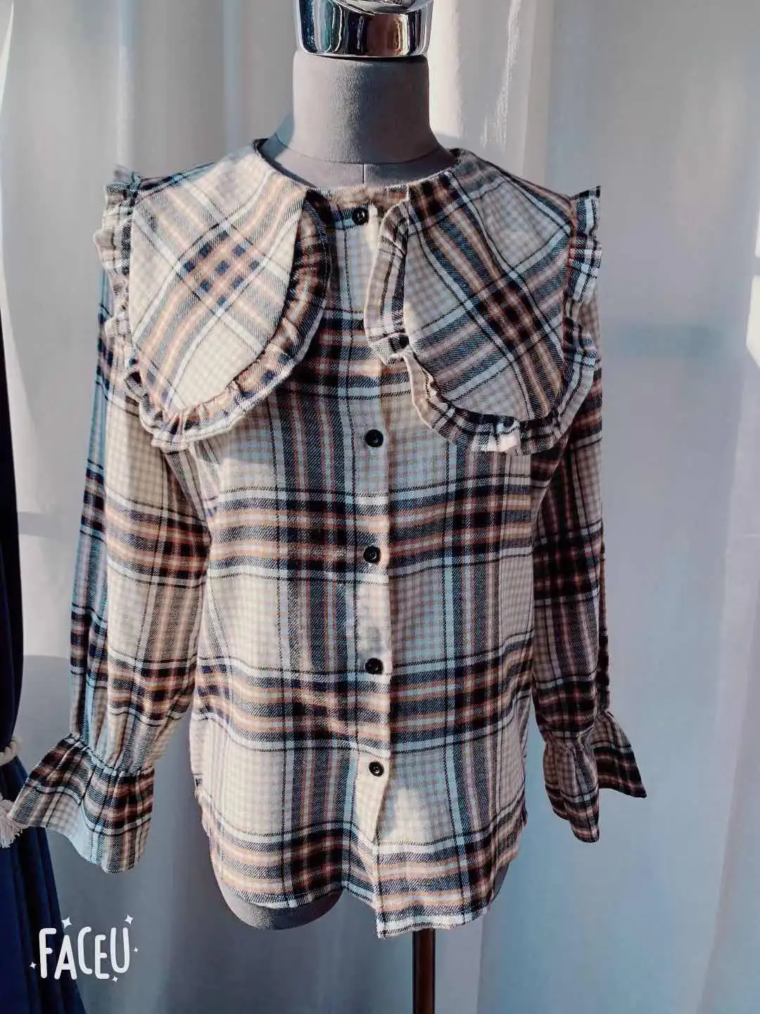 Клетчатая рубашка кардиган винтажные Женские топы с длинными рукавами блузка