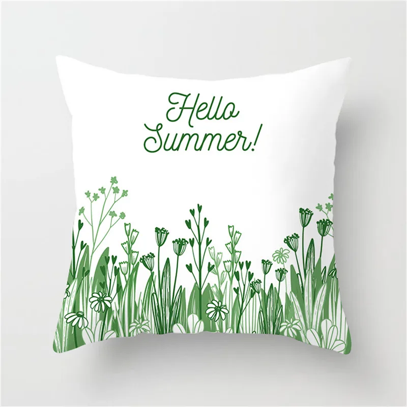 Fuwatacchi Tropical Plants Cushion Cover Colorful Flower Flamingo Pineapple Pillow Car Home Sofa Decoration Case | Дом и сад