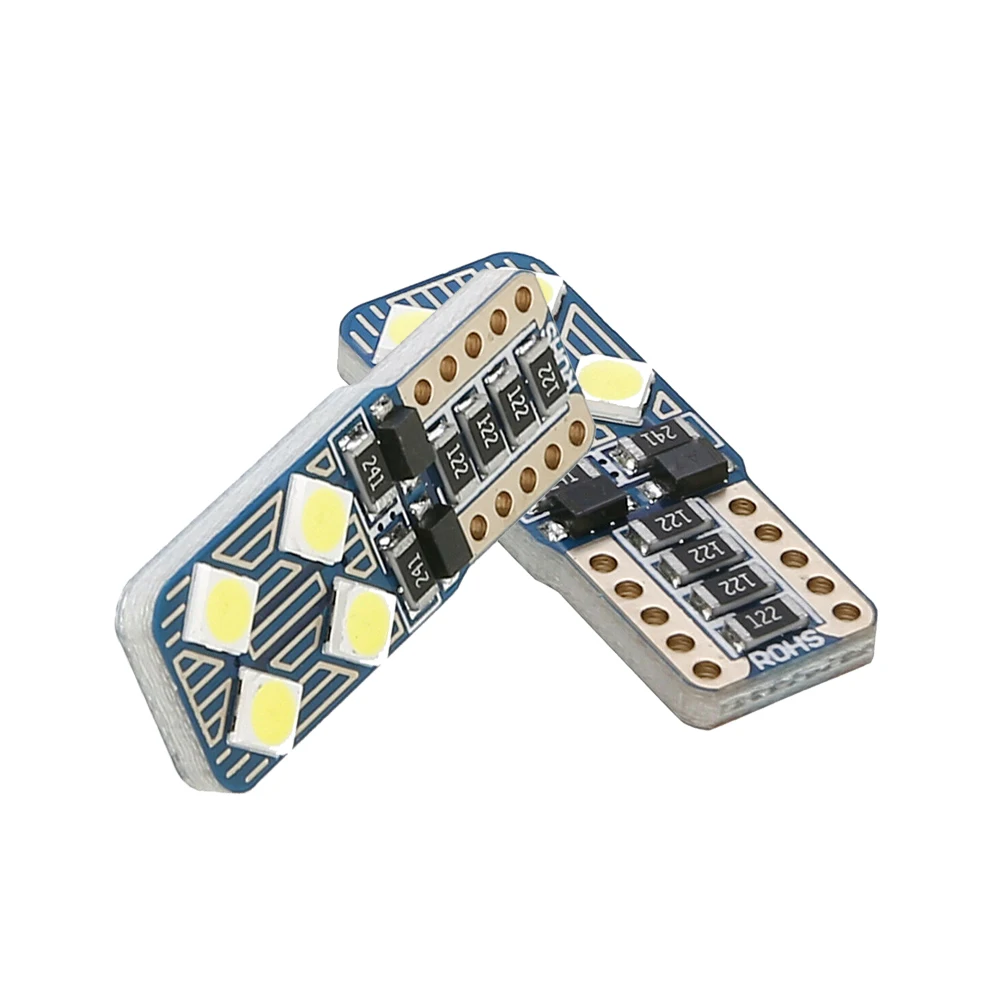10pcs Super Bright T10 Led W5W LED Bulbs 194 168 Canbus Error Free 3030 Chips Car Dome Lights Door Light Panel Lamp Auto White | Автомобили