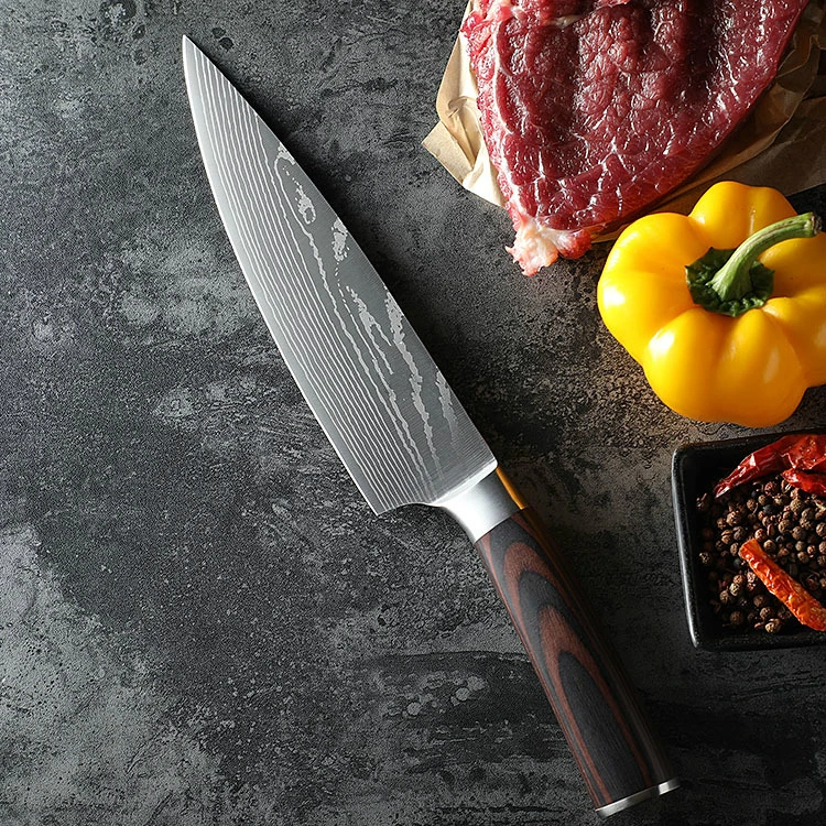 Высококачественный японский нож шеф повара из нержавеющей стали универсальный