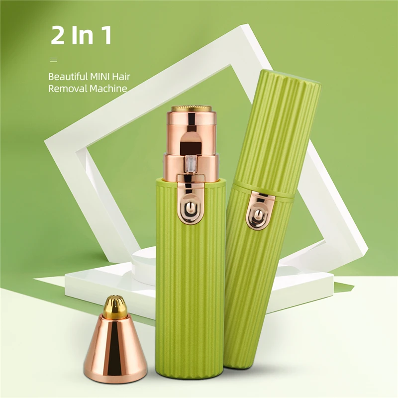 

CkeyiN Electric Eyebrow Trimmer 2 in 1 Facial Hair Removal Lady Shaver Razors Eye Brow Epilator Rechargeable Built in Light 50