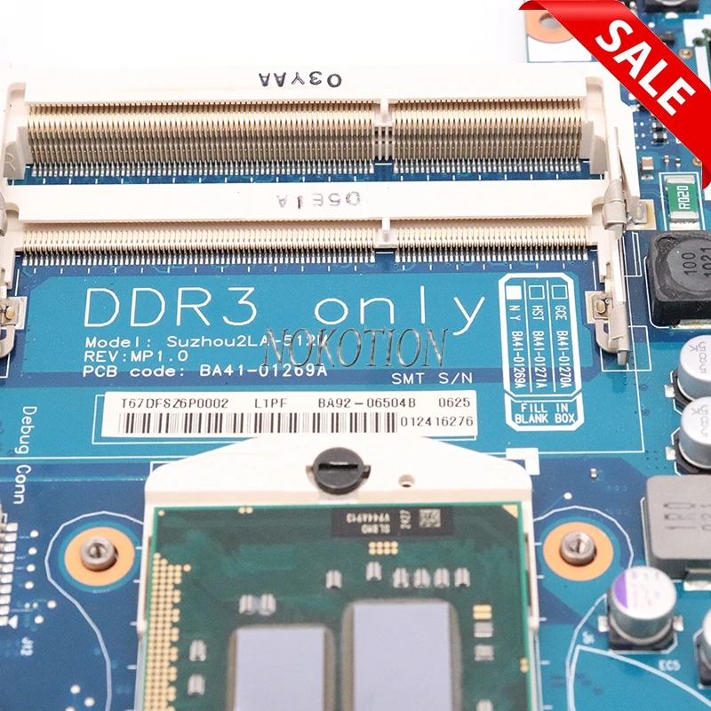NOKOTION для Samsung R440 NP материнская плата ноутбука HM55 DDR3 HD 4500 GPU бесплатно|laptop motherboard for