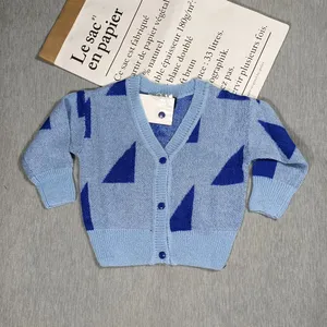 Детский треугольный кардиган BOBOZONE с парусником для мальчиков и девочек, лето-весна