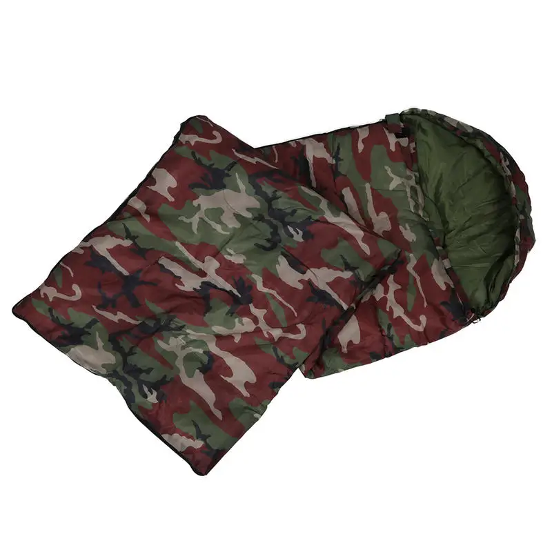 

High quality Cotton Camping sleeping bag,15℃~5℃ degree, envelope style, camouflage sleeping bags