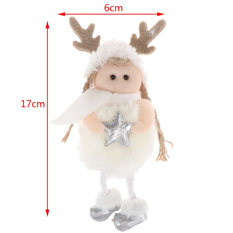 1 шт. рождественские милые украшения розовый белый шелк плюшевая подвесная