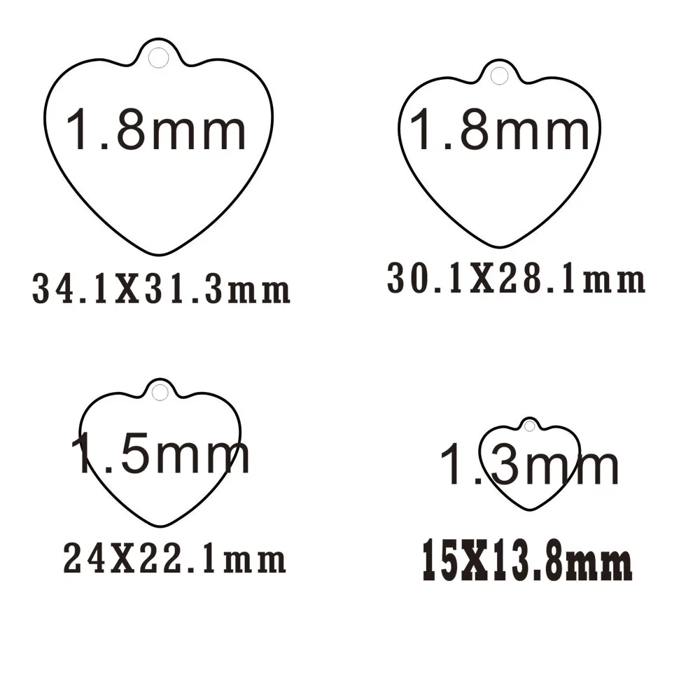 Wholesale 10X Personalized Cordate Blank Cat ID Tag Customized Dog Name Phone Pet Tags id Stainless Steel