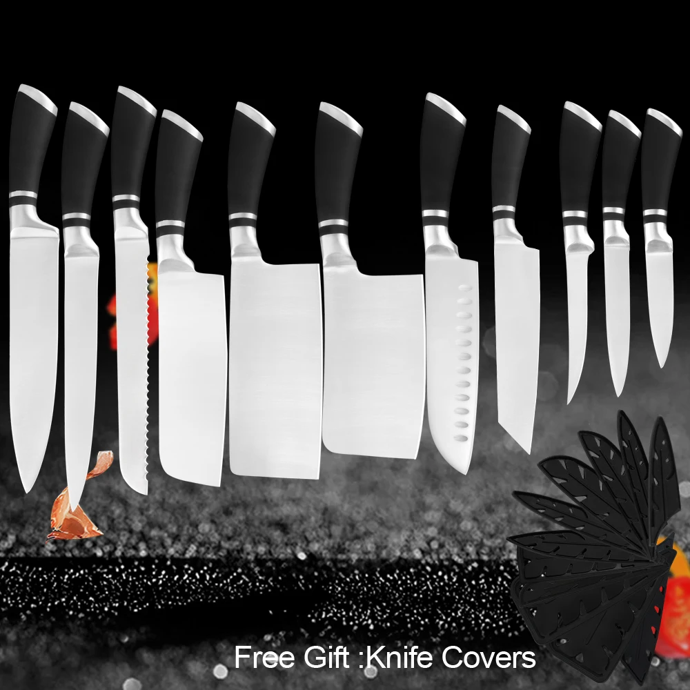 

Japanese Stainless Steel Kitchen Knives Chop Chef Boning Beef Santoku Cleaver Slicer Utility Knife Meat Poultry Seafood Tool