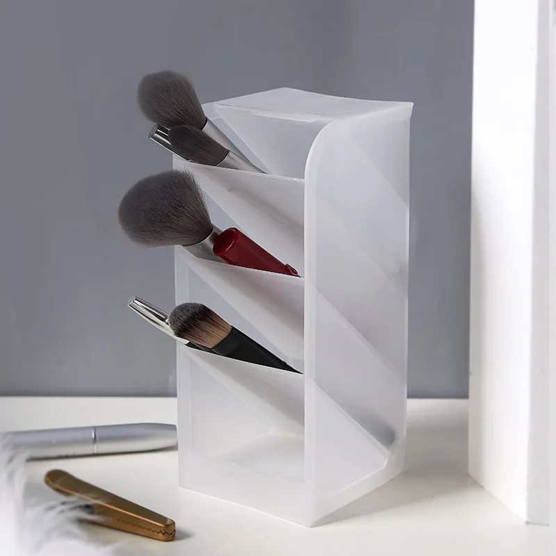 Многофункциональный полупрозрачный держатель для ручек с 4 Сетками настольный