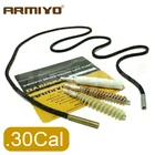 Armiyo 3 шт.компл. 30 Калибр. 7,62 калибра мм отверстие для винтовки AK Чистящая Щетка бронзовая нейлоновая хлопчатобумажная Смешанная детская нить 8-32