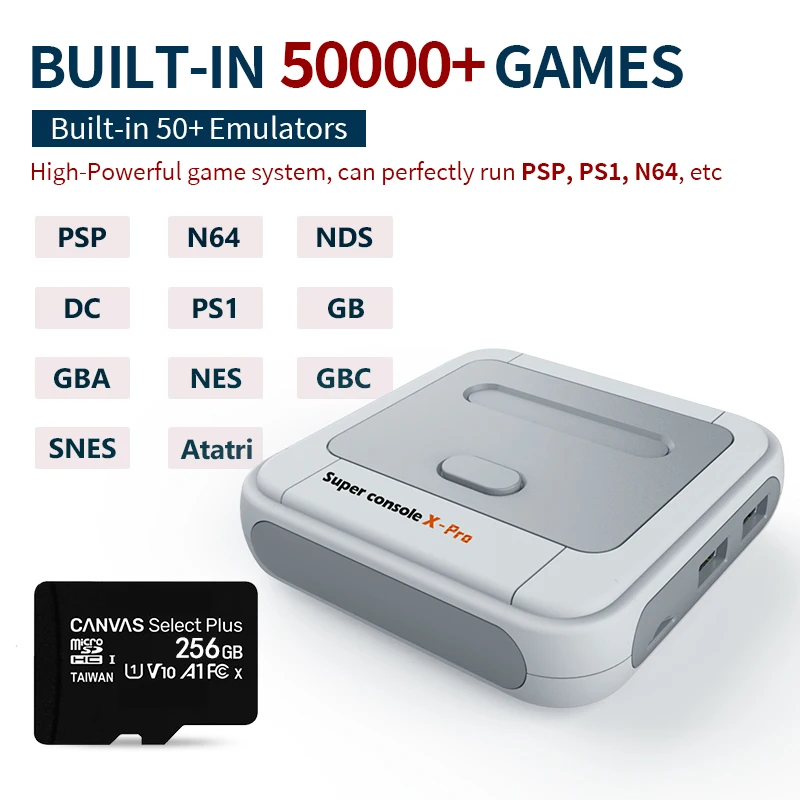 Супер консоль X Pro S905X HD WiFi выход мини ТВ Видео игровой плеер для PSP/PS1/N64/DC игры