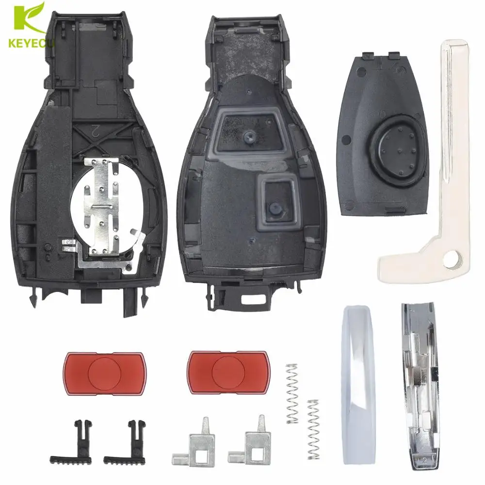 KEYECU Замена модифицированный умный пульт дистанционного ключа оболочки корпуса Fob 2/2+ 1/3/3+ 1 кнопки для Mercedes-Benz CLS, C, E, S, W124 W202