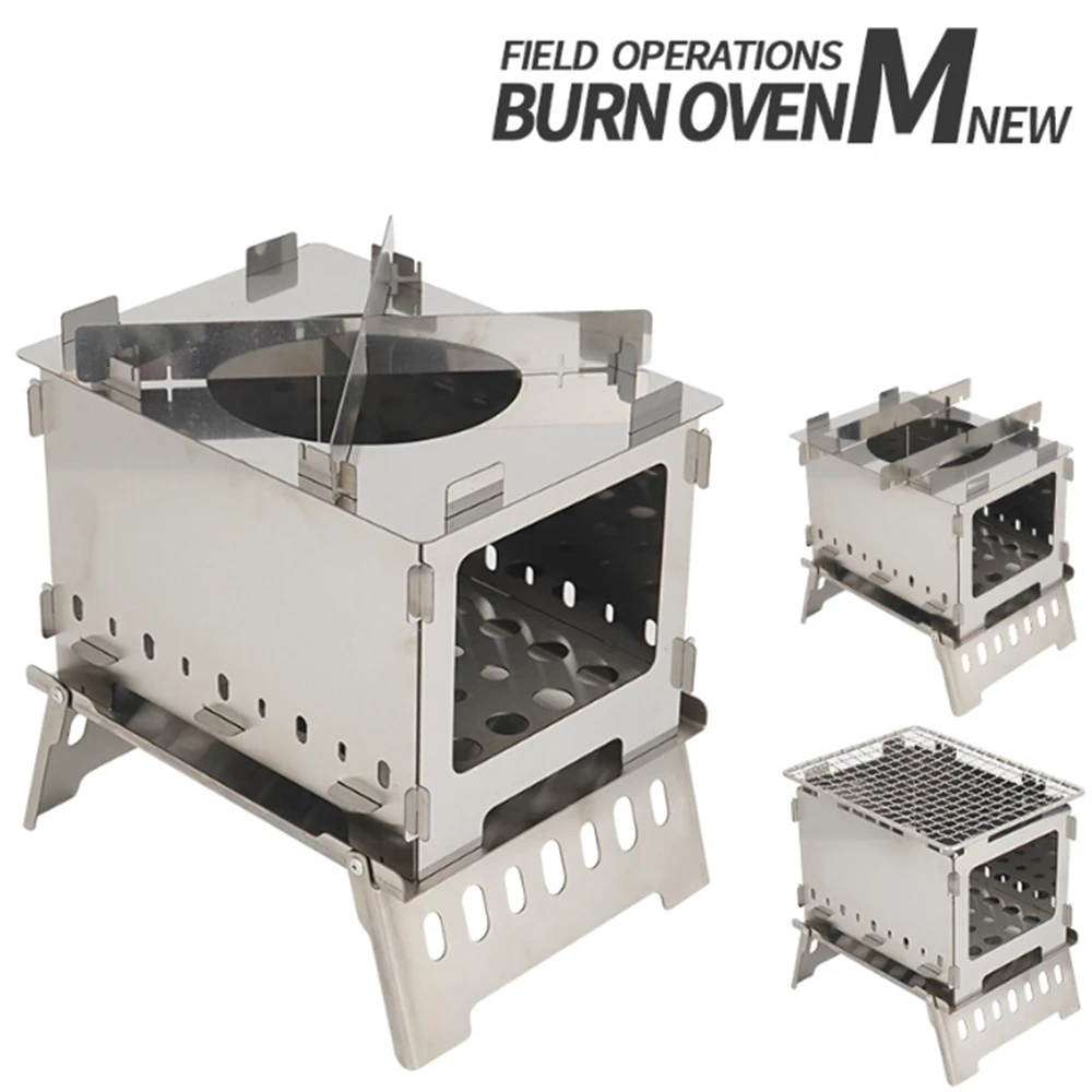 

Stainless Steel BBQ Grill Portable Mini Folding Barbecue Stove for Garden Outdoor Picnic Foldable Camping Charcoal Burning Rack