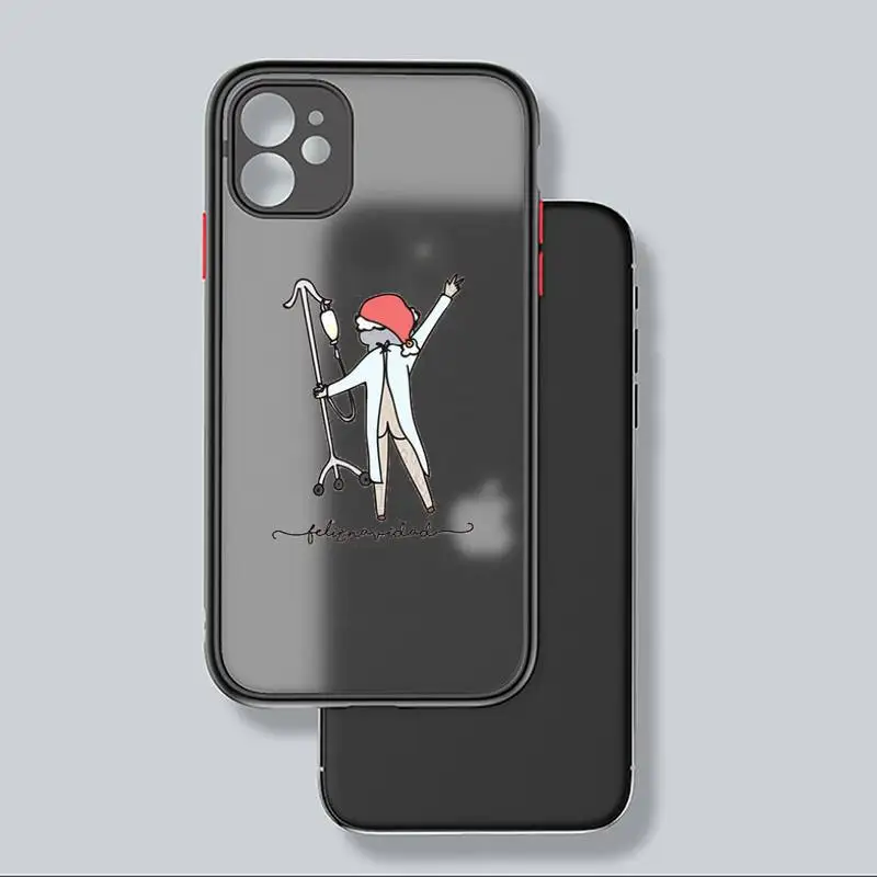 

Medicine Doctor Nurse Phone Case For iphone 12 11 8 7 plus mini x xs xr pro max matte transparent cover