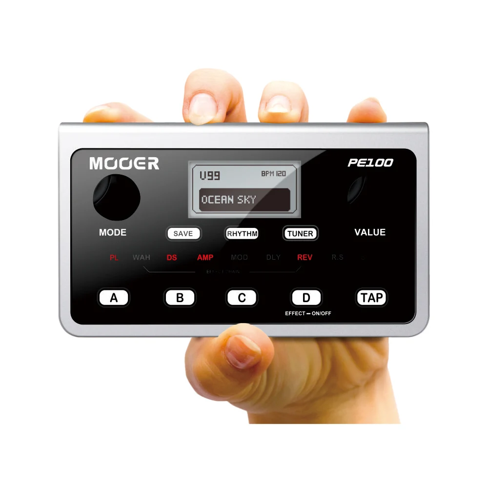 Процессор для создания гитарных эффектов MOOER PE100 39 типов педаль 40 узоров барабана
