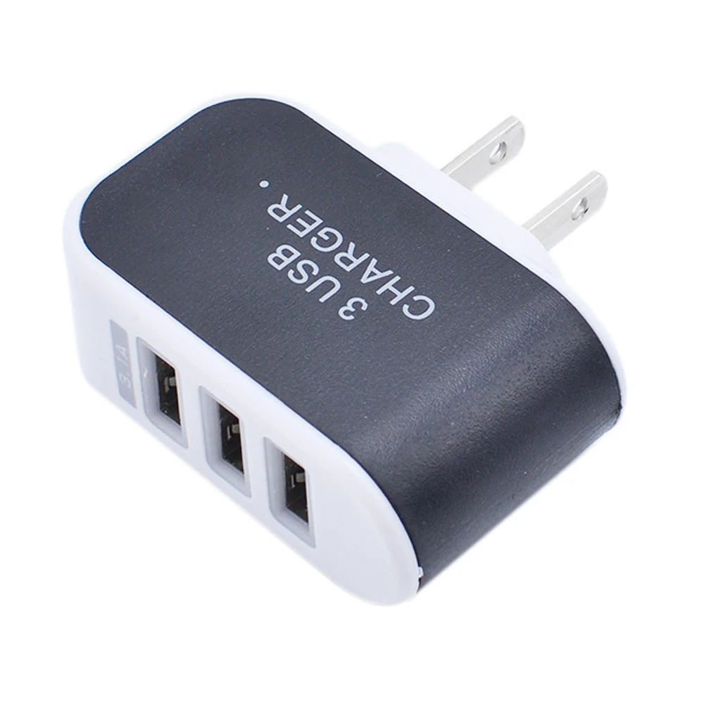 Многоцветные 3 порта USB Мульти адаптер для путешествий настенное зарядное