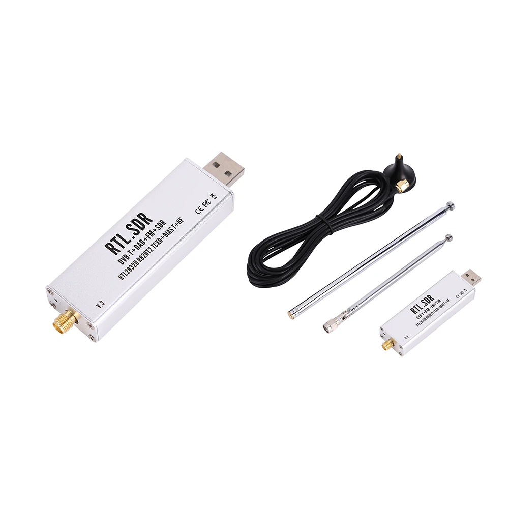 

SDR Receiver 1PPM 100kHz-1.7GHz Full Band Software Defined Radio Receiver