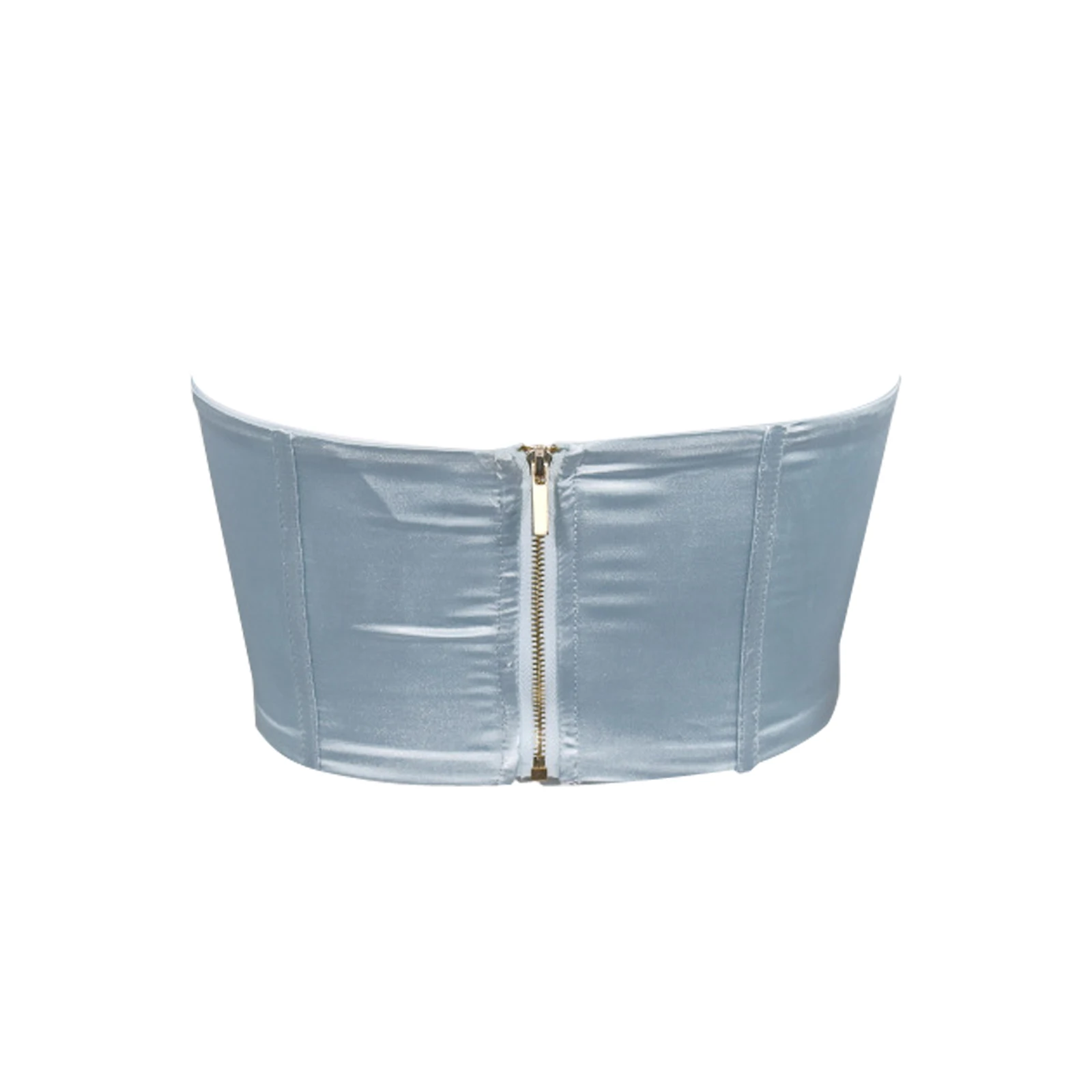 

Sleeveless Bustier Corset Top Satin Fashion Chic Crop Top Sexy Halter Backless Cropped Feminino Vest Top Cropped