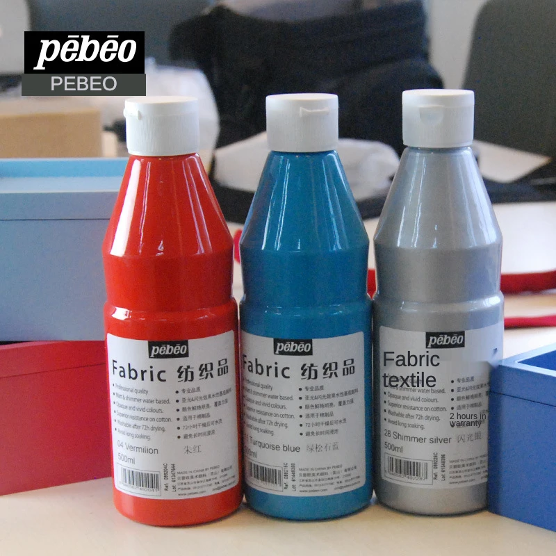 Najtaniej Pebeo 500ML Farby Tekstylne Pigmenty Tekstylne Ręcznie Malowane Buty Odzieżowe Kolory Wodoodporne I Nie Zbrylające Się Po Suszeniu Dostaw Sztuki