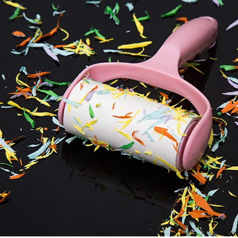 

High Quality With Handle Brush Dust Remover Sticky Clothes Pet Dog Hair Fabric Fluff Roller Cleaner Accessories